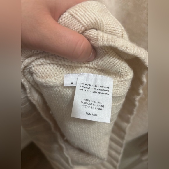 NAADAM Marled Cashmere Turtleneck Tunic Dress 90% wool/10% cashmere - Picture 11 of 12